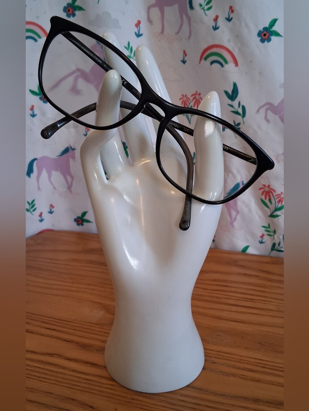 EUC Y2K CHANEL Retrogen 3281 Black & Grey Marble Cat Eye Reading Glasses Frames